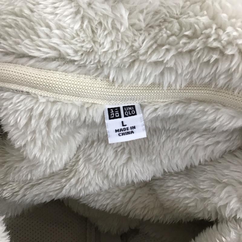 ユニクロ UNIQLO ジャケット、上着 ジャケット、ブレザー 341-429189 フリースジャケット ジップアップパーカー L 無地 白 / ホワイト /  メンズ USED 古着 中古 10128023