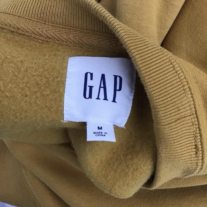 ギャップ GAP トレーナー 長袖 長袖トレーナー スウェット クルーネック プルオーバー M ロゴ、文字 黄 / イエロー /  メンズ USED 古着 中古 10128027