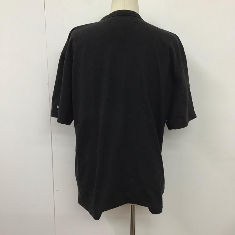 トミー ジーンズ TOMMY JEANS Tシャツ 半袖 半袖カットソー プリントTシャツ クルーネックカットソー L ロゴ、文字 黒 / ブラック /  メンズ USED 古着 中古 10128028