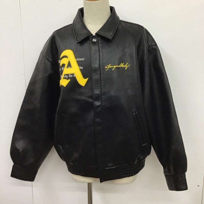 アフューグッドキッズ A FEW GOOD KIDS ジャケット、上着 ジャケット、ブレザー フェイクレザージャケット アウター カラージャケット L ロゴ、文字 黒 / ブラック /  メンズ USED 古着 中古 10128032