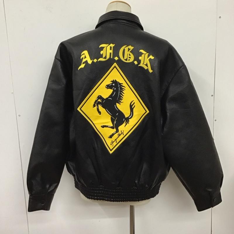 アフューグッドキッズ A FEW GOOD KIDS ジャケット、上着 ジャケット、ブレザー フェイクレザージャケット アウター カラージャケット L ロゴ、文字 黒 / ブラック /  メンズ USED 古着 中古 10128032