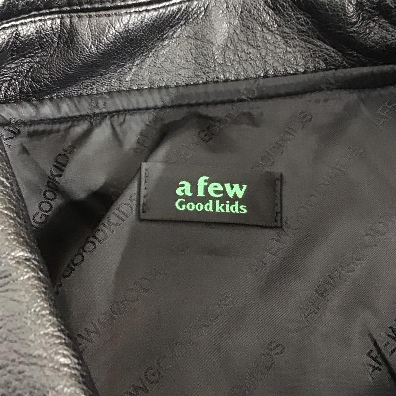 アフューグッドキッズ A FEW GOOD KIDS ジャケット、上着 ジャケット、ブレザー フェイクレザージャケット アウター カラージャケット L ロゴ、文字 黒 / ブラック /  メンズ USED 古着 中古 10128032