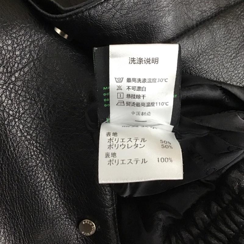 アフューグッドキッズ A FEW GOOD KIDS ジャケット、上着 ジャケット、ブレザー フェイクレザージャケット アウター カラージャケット L ロゴ、文字 黒 / ブラック /  メンズ USED 古着 中古 10128032