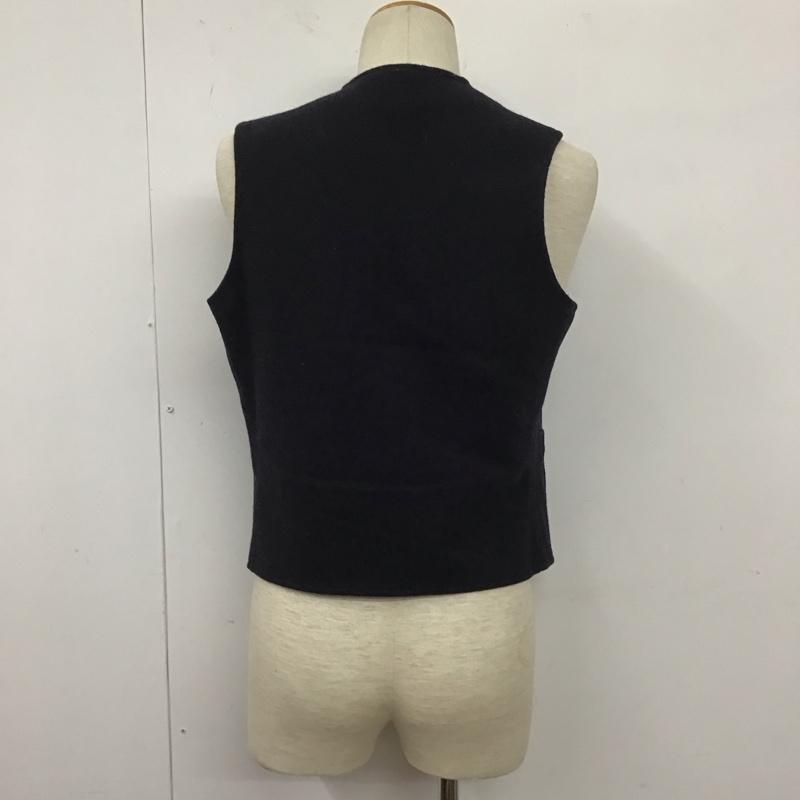 ジョンソンウーレンミルズ Johnson Woolen Mills ベスト ベスト ベスト ノースリーブカットソー 前ボタン 無地 紺 / ネイビー /  メンズ USED 古着 中古 10128033