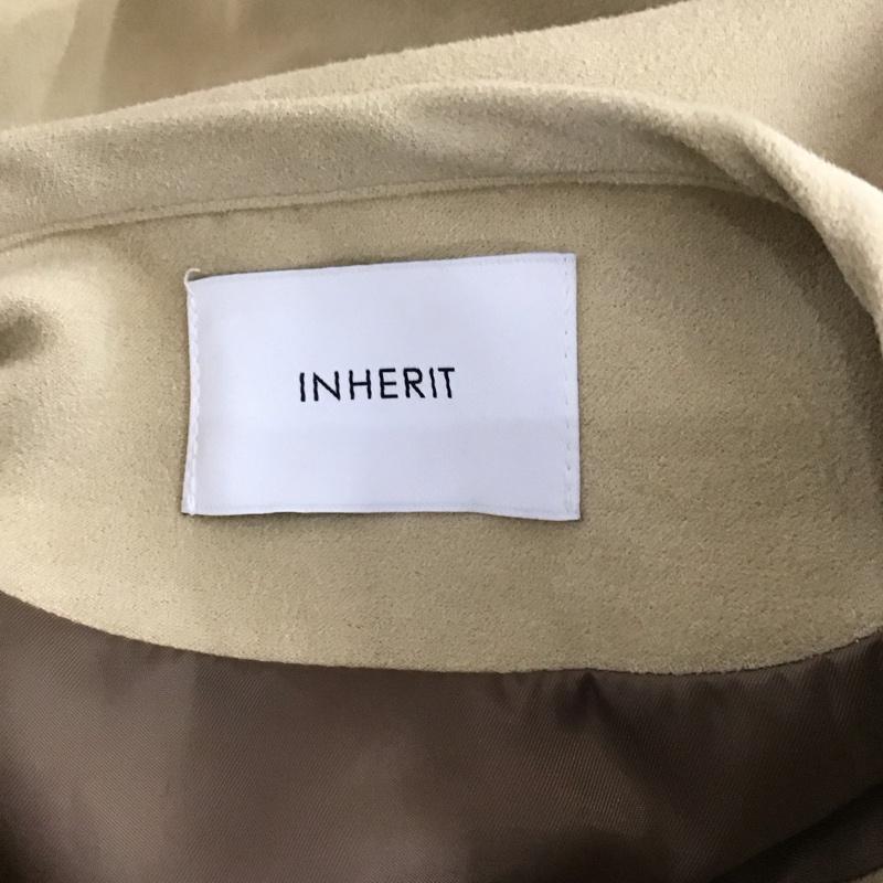 インヘリット INHERIT ジャケット、上着 ジャケット、ブレザー ジップアップジャケット アウター ノーカラージャケット L 無地 ベージュ / ベージュ /  メンズ USED 古着 中古 10128036