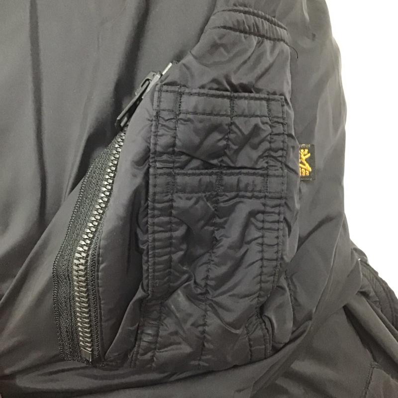 アルファインダストリー Alpha Industries ジャケット、上着 ジャケット、ブレザー ジップアップジャケット ナイロンジャケット アウター XL 無地 黒 / ブラック /  メンズ USED 古着 中古 10128041