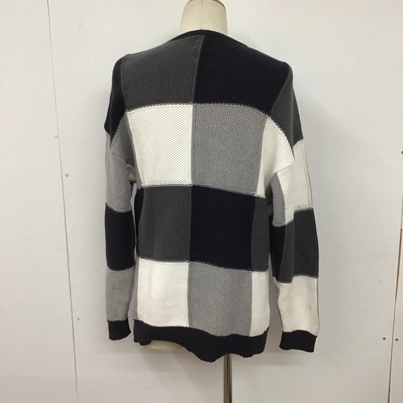 ザラ ZARA ニット、セーター 長袖 長袖ニットカットソー クルーネック セーター M チェック マルチカラー / マルチカラー /  メンズ USED 古着 中古 10128044