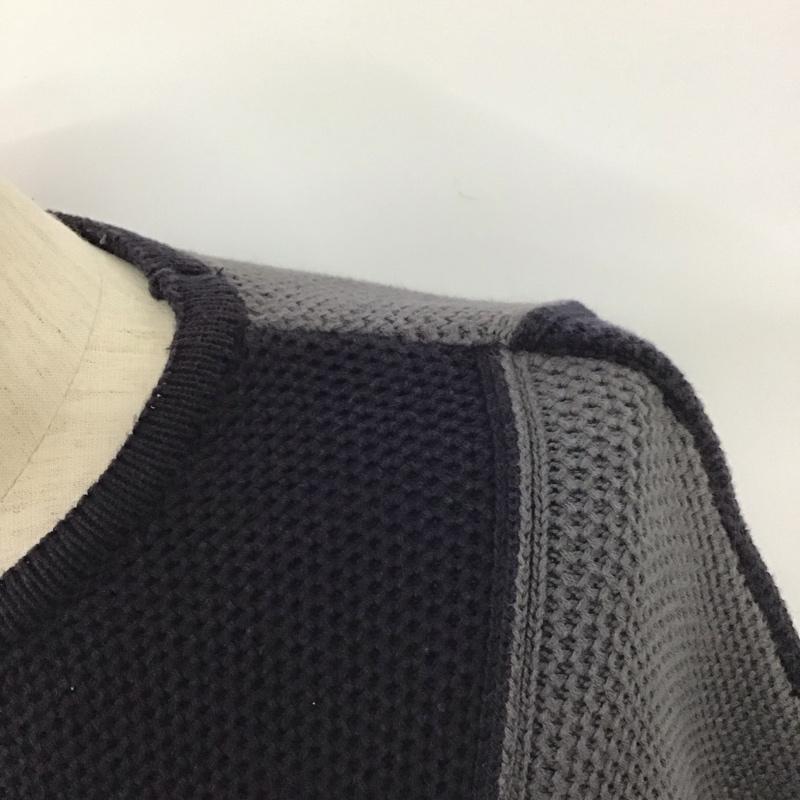 ザラ ZARA ニット、セーター 長袖 長袖ニットカットソー クルーネック セーター M チェック マルチカラー / マルチカラー /  メンズ USED 古着 中古 10128044