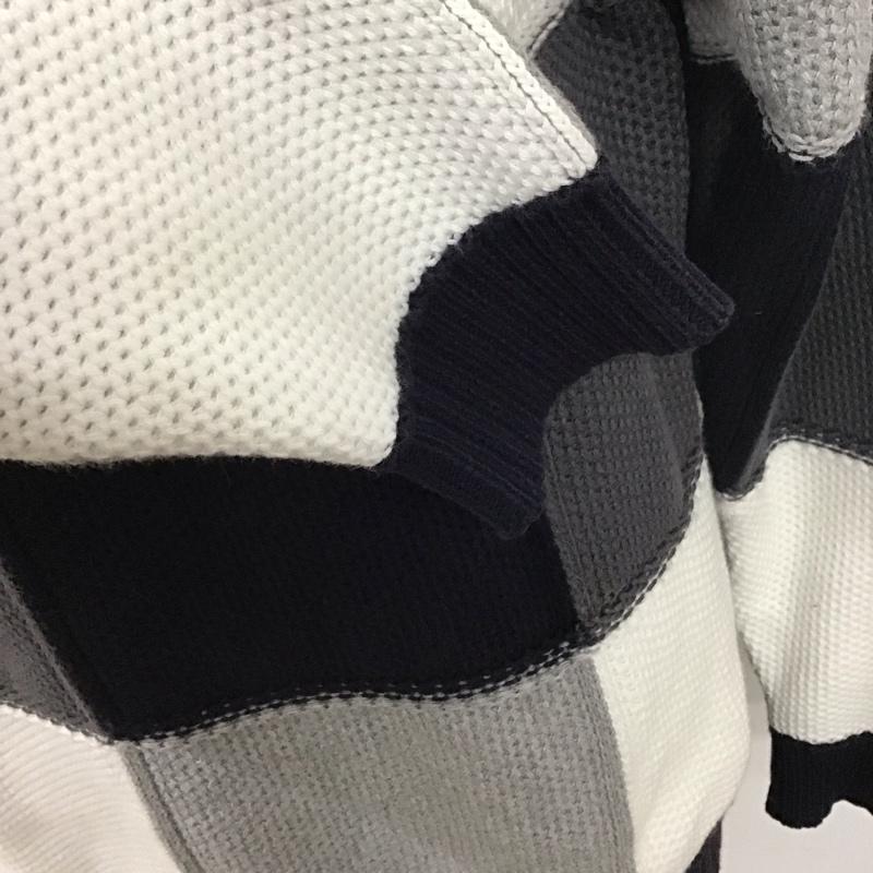 ザラ ZARA ニット、セーター 長袖 長袖ニットカットソー クルーネック セーター M チェック マルチカラー / マルチカラー /  メンズ USED 古着 中古 10128044