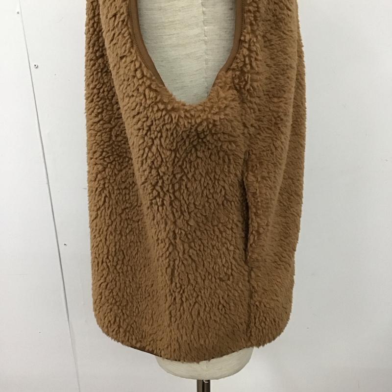 ユニクロ UNIQLO ベスト ベスト 241-461913 ライトボアフリースベスト XL 無地 茶 / ブラウン /  メンズ USED 古着 中古 10128046
