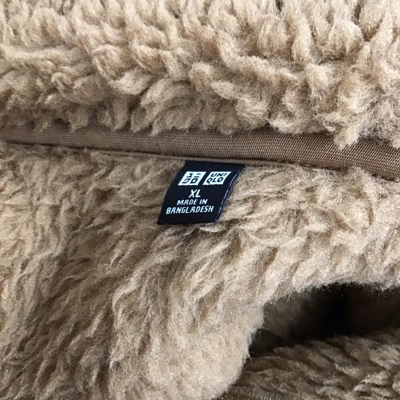 ユニクロ UNIQLO ベスト ベスト 241-461913 ライトボアフリースベスト XL 無地 茶 / ブラウン /  メンズ USED 古着 中古 10128046