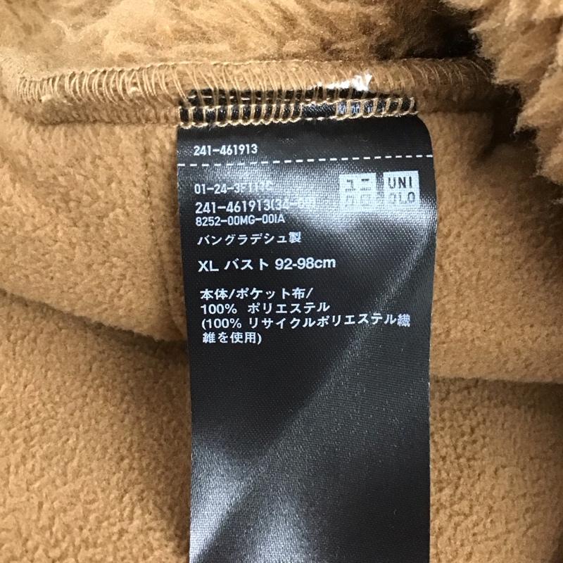 ユニクロ UNIQLO ベスト ベスト 241-461913 ライトボアフリースベスト XL 無地 茶 / ブラウン /  メンズ USED 古着 中古 10128046