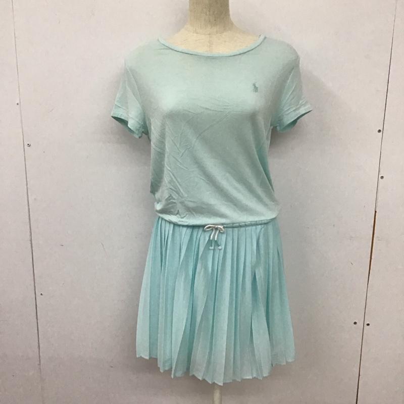 ポロラルフローレン POLO RALPH LAUREN ワンピース ひざ丈スカート 160cm 無地 水色 / ライトブルー /  ガールズ USED 古着 中古 10128048