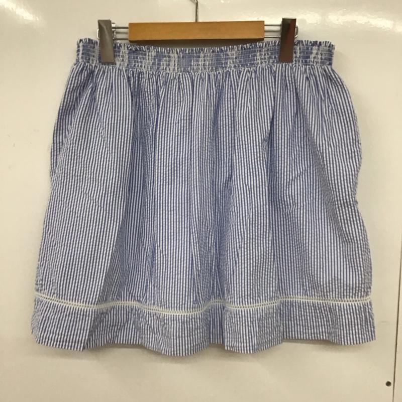 ポロラルフローレン POLO RALPH LAUREN スカート ミニスカート L ストライプ 白 / ホワイト / X 水色 / ライトブルー /  レディース USED 古着 中古 10128049