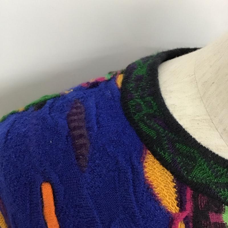 クージ COOGI ニット、セーター 長袖 長袖ニットカットソー クルーネック セーター M 総柄 マルチカラー / マルチカラー /  メンズ USED 古着 中古 10128050