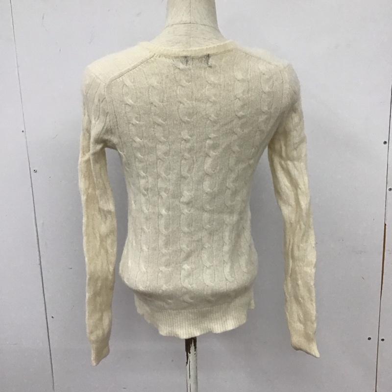 ポロラルフローレン POLO RALPH LAUREN ニット、セーター 長袖 Vネック S 無地 白 / ホワイト /  レディース USED 古着 中古 10128051