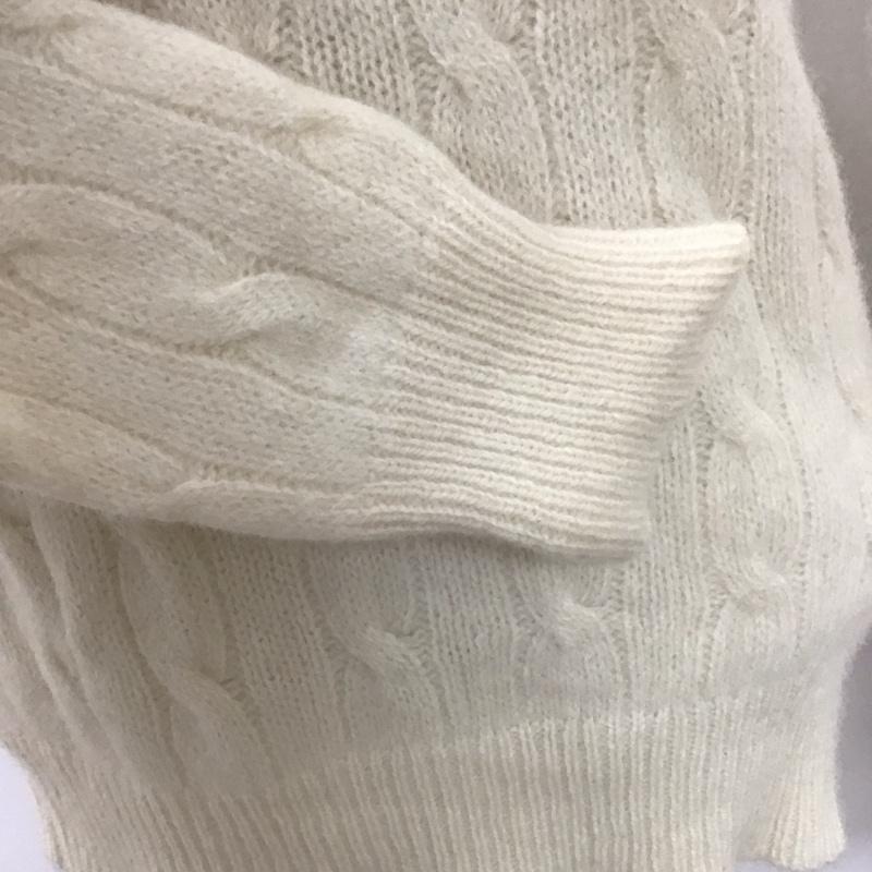 ポロラルフローレン POLO RALPH LAUREN ニット、セーター 長袖 Vネック S 無地 白 / ホワイト /  レディース USED 古着 中古 10128051