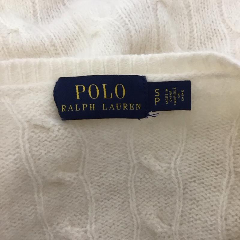 ポロラルフローレン POLO RALPH LAUREN ニット、セーター 長袖 Vネック S 無地 白 / ホワイト /  レディース USED 古着 中古 10128051