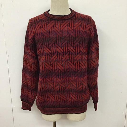 古着 USED ニット、セーター 長袖 長袖ニットカットソー クルーネック セーター L 総柄 マルチカラー / マルチカラー /  メンズ USED 古着 中古 10128053