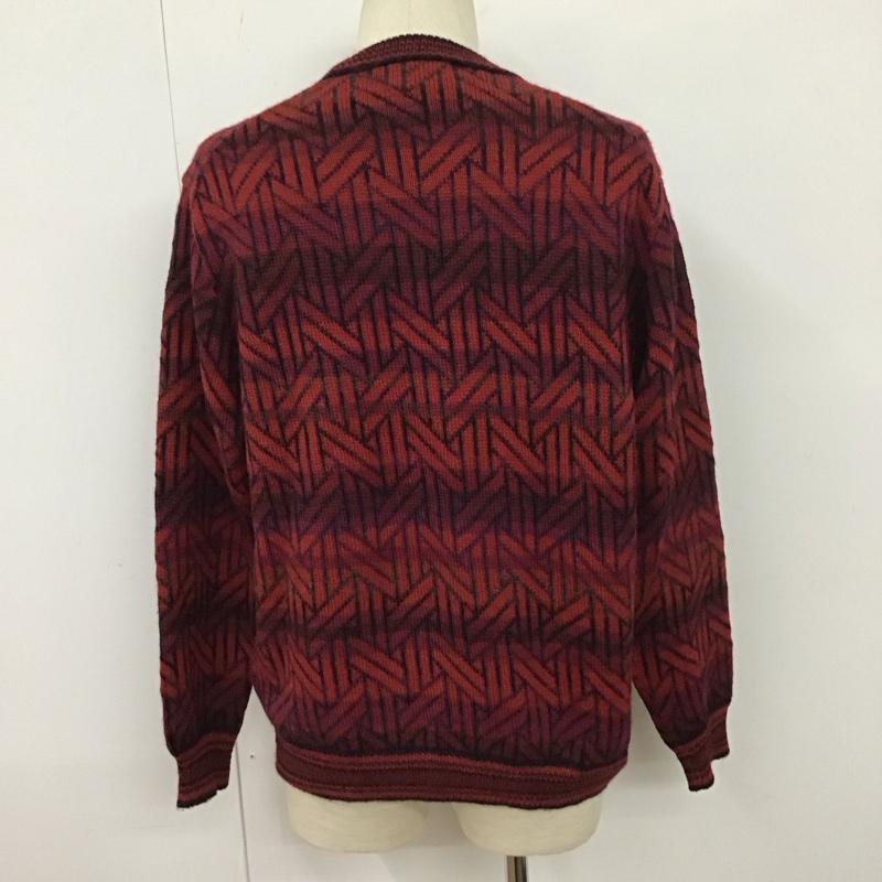 古着 USED ニット、セーター 長袖 長袖ニットカットソー クルーネック セーター L 総柄 マルチカラー / マルチカラー /  メンズ USED 古着 中古 10128053