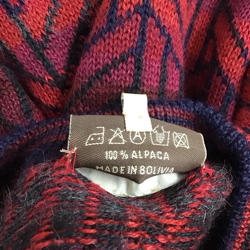 古着 USED ニット、セーター 長袖 長袖ニットカットソー クルーネック セーター L 総柄 マルチカラー / マルチカラー /  メンズ USED 古着 中古 10128053