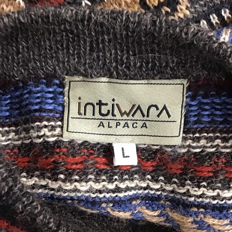 古着 USED ニット、セーター 長袖 長袖ニットカットソー クルーネック セーター L プリント マルチカラー / マルチカラー /  メンズ USED 古着 中古 10128055