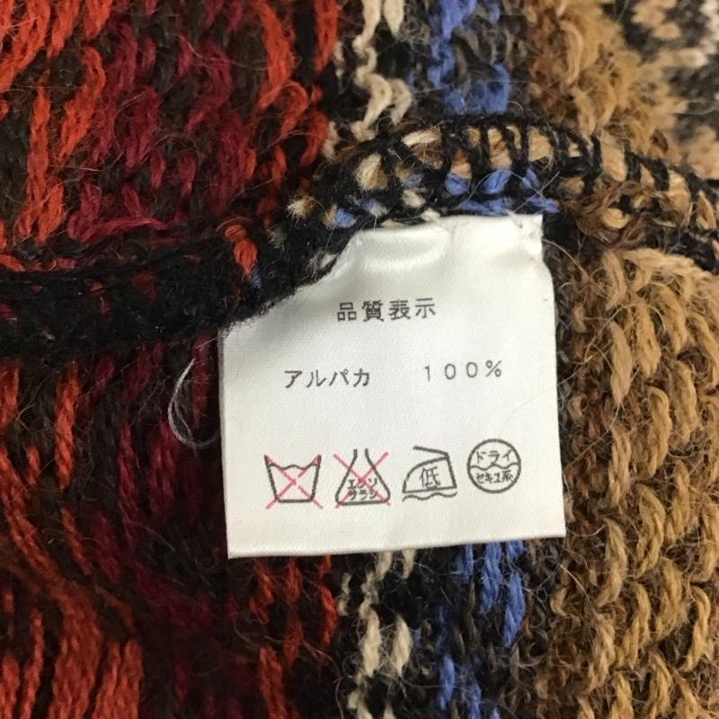 古着 USED ニット、セーター 長袖 長袖ニットカットソー クルーネック セーター L プリント マルチカラー / マルチカラー /  メンズ USED 古着 中古 10128055