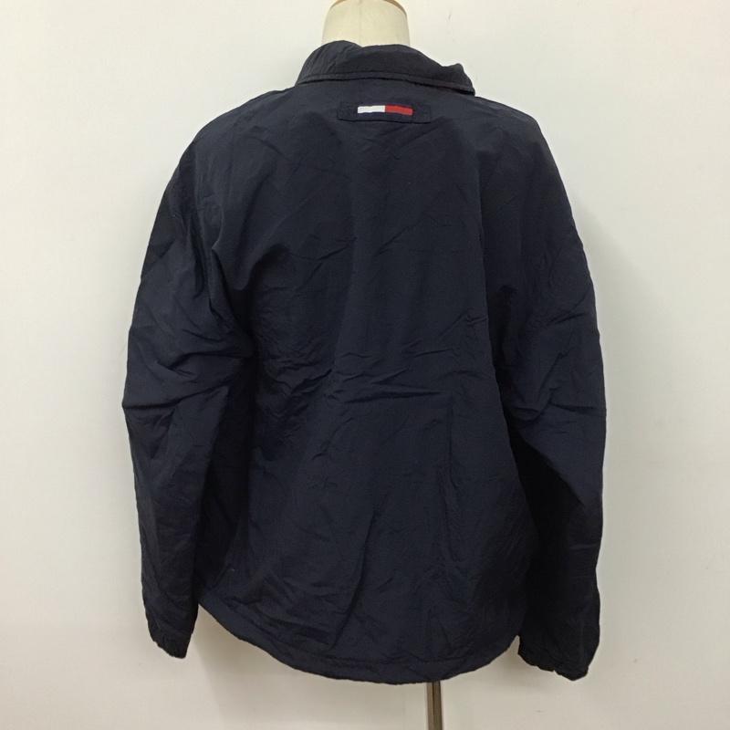 トミーヒルフィガー TOMMY HILFIGER ジャケット、上着 ジャケット、ブレザー ジップアップジャケット ナイロンジャケット アウター L ロゴ、文字 紺 / ネイビー /  メンズ USED 古着 中古 10128057