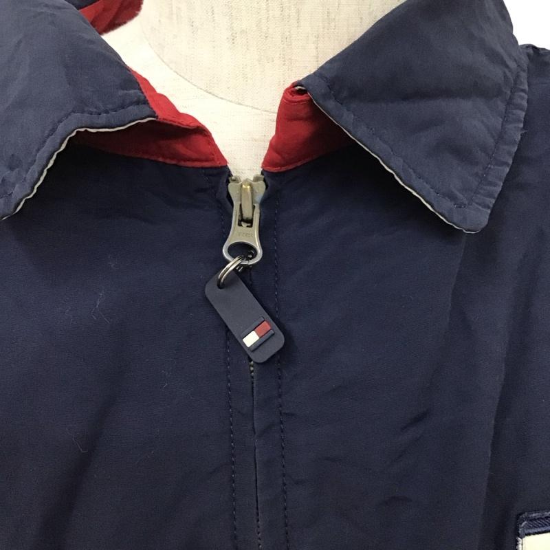 トミーヒルフィガー TOMMY HILFIGER ジャケット、上着 ジャケット、ブレザー ジップアップジャケット ナイロンジャケット アウター L ロゴ、文字 紺 / ネイビー /  メンズ USED 古着 中古 10128057