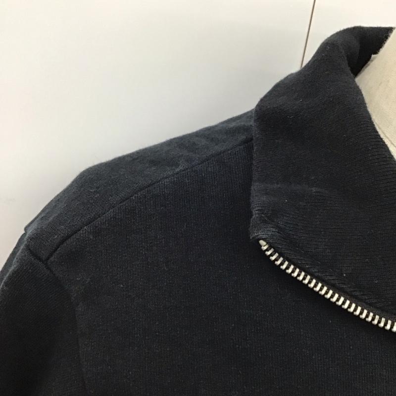 ラングリッツレザーズ Langlitz Leathers トレーナー 長袖 ジップアップトレーナー スウェット カラージャケット S プリント 黒 / ブラック /  メンズ USED 古着 中古 10128058