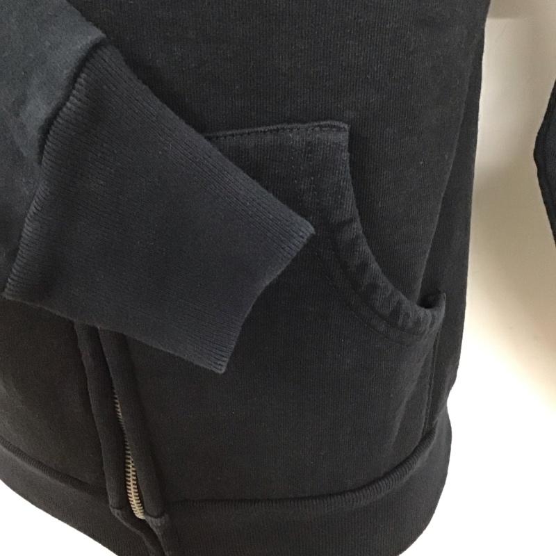 ラングリッツレザーズ Langlitz Leathers トレーナー 長袖 ジップアップトレーナー スウェット カラージャケット S プリント 黒 / ブラック /  メンズ USED 古着 中古 10128058