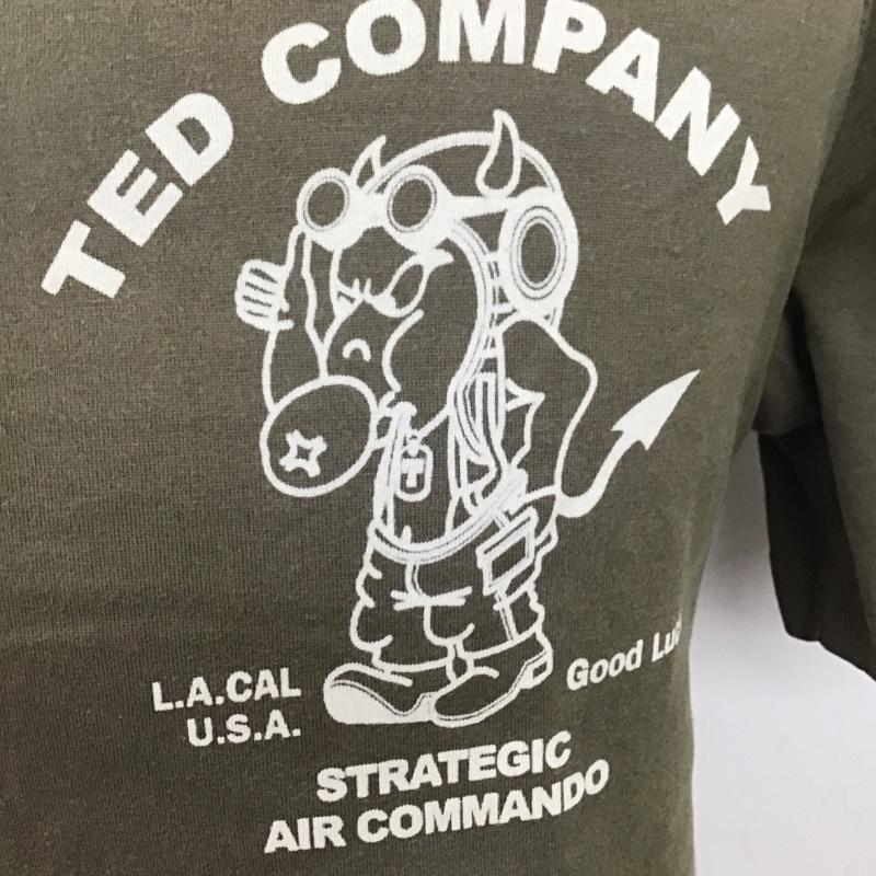 テッドマン TEDMAN Tシャツ 半袖 半袖カットソー プリントTシャツ クルーネックカットソー 38 プリント カーキ / カーキ /  メンズ USED 古着 中古 10128066