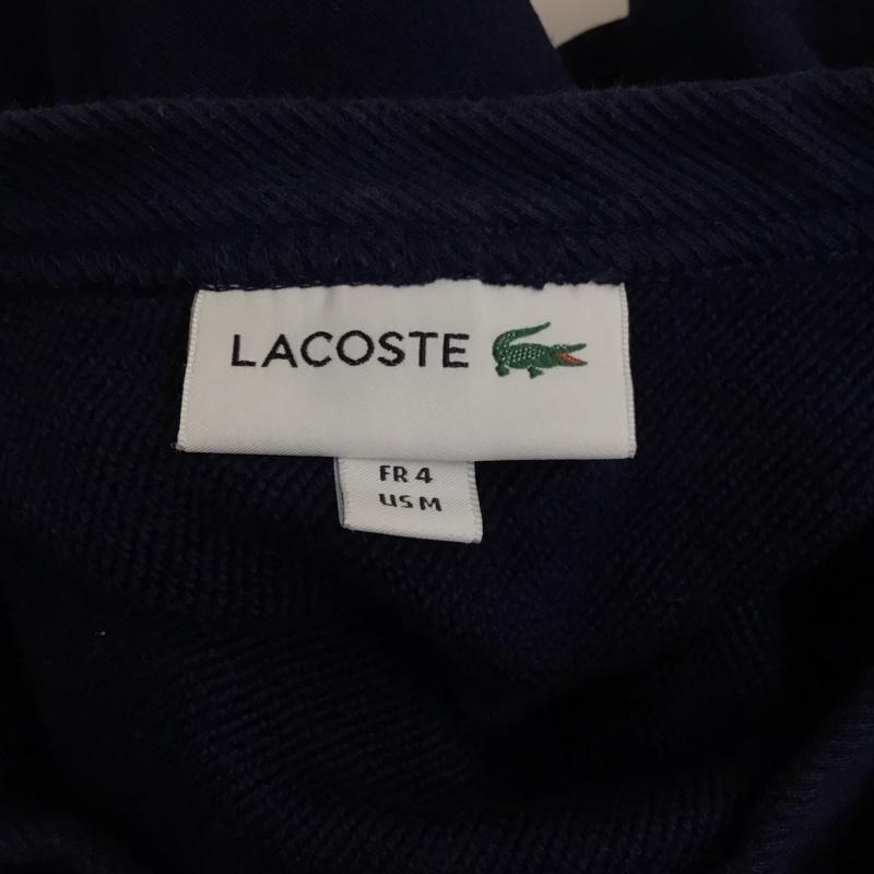 ラコステ LACOSTE トレーナー 長袖 長袖トレーナー スウェット クルーネック プルオーバー 4 ロゴ、文字 紺 / ネイビー /  メンズ USED 古着 中古 10128069