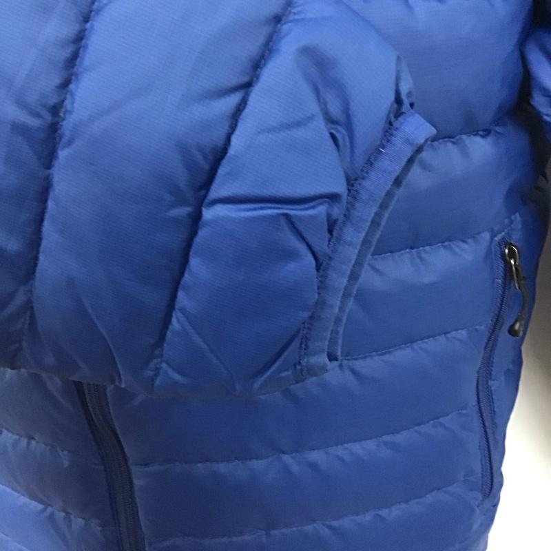 パタゴニア patagonia ジャケット、上着 ジャケット、ブレザー ダウンジャケット アウター ジップアップジャケット XS ロゴ、文字 青 / ブルー /  メンズ USED 古着 中古 10128070