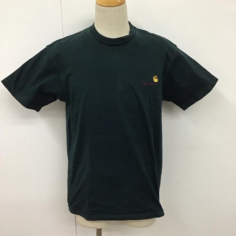 カーハート Carhartt Tシャツ 半袖 半袖カットソー プリントTシャツ クルーネックカットソー S ロゴ、文字 緑 / グリーン /  メンズ USED 古着 中古 10128072