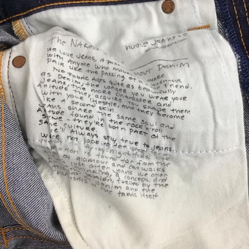 ヌーディージーンズ Nudie Jeans パンツ デニム、ジーンズ デニムパンツ スリムパンツ カジュアルパンツ ストレッチパンツ 31インチ 無地 インディゴ / インディゴ /  メンズ USED 古着 中古 10128073