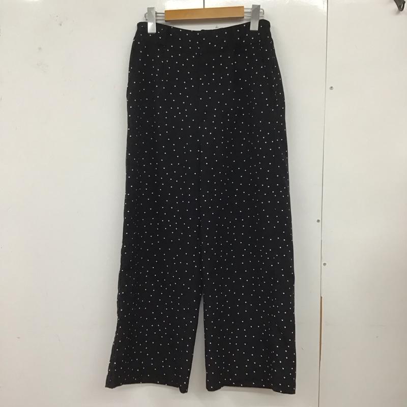ローリーズファーム LOWRYS FARM ボトムス ボトムス LF517095TS ワイドパンツ M ドット 黒 / ブラック / X 白 / ホワイト /  レディース USED 古着 中古 10128075