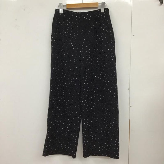 ローリーズファーム LOWRYS FARM ボトムス ボトムス LF517095TS ワイドパンツ M ドット 黒 / ブラック / X 白 / ホワイト /  レディース USED 古着 中古 10128075