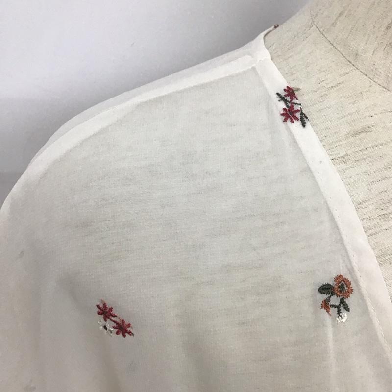 アースミュージックアンドエコロジー earth music&ecology ワンピース ロングスカート 10176DD0014 刺繍ガウン 半袖 FREE 刺繍 白 / ホワイト /  レディース USED 古着 中古 10128077