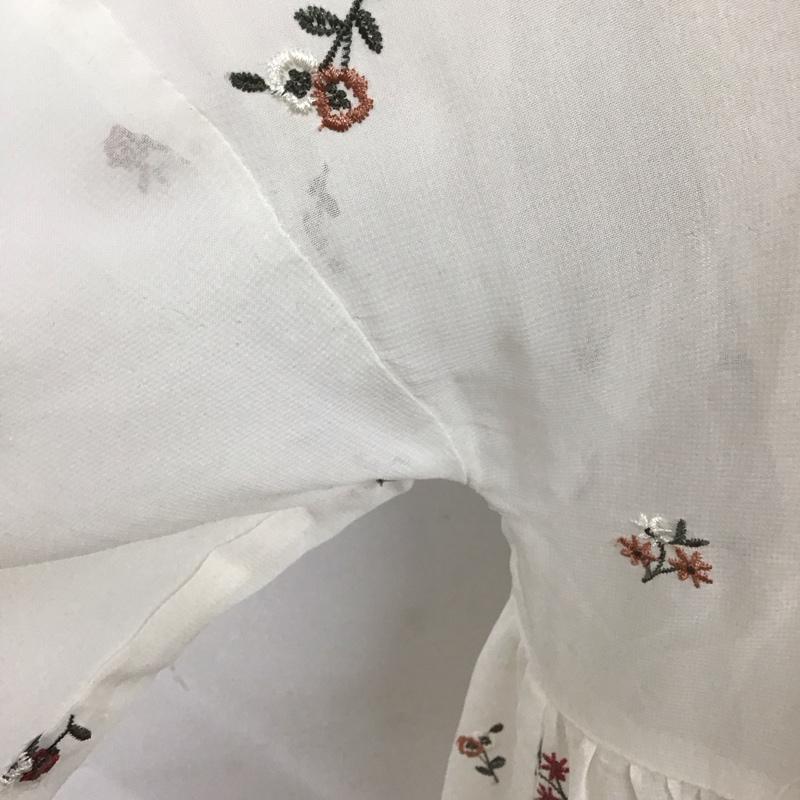 アースミュージックアンドエコロジー earth music&ecology ワンピース ロングスカート 10176DD0014 刺繍ガウン 半袖 FREE 刺繍 白 / ホワイト /  レディース USED 古着 中古 10128077