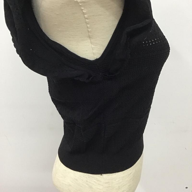 ザラ ZARA カットソー 半袖 2488 110 800 袖フリル M  黒 / ブラック /  レディース USED 古着 中古 10128078