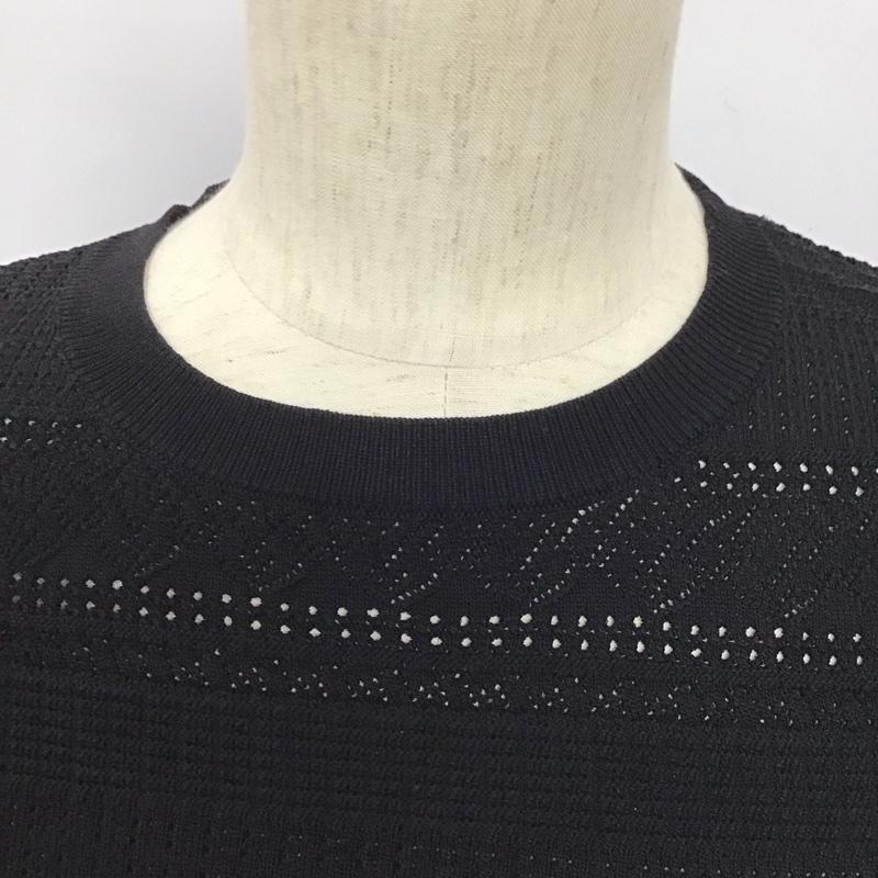 ザラ ZARA カットソー 半袖 2488 110 800 袖フリル M  黒 / ブラック /  レディース USED 古着 中古 10128078