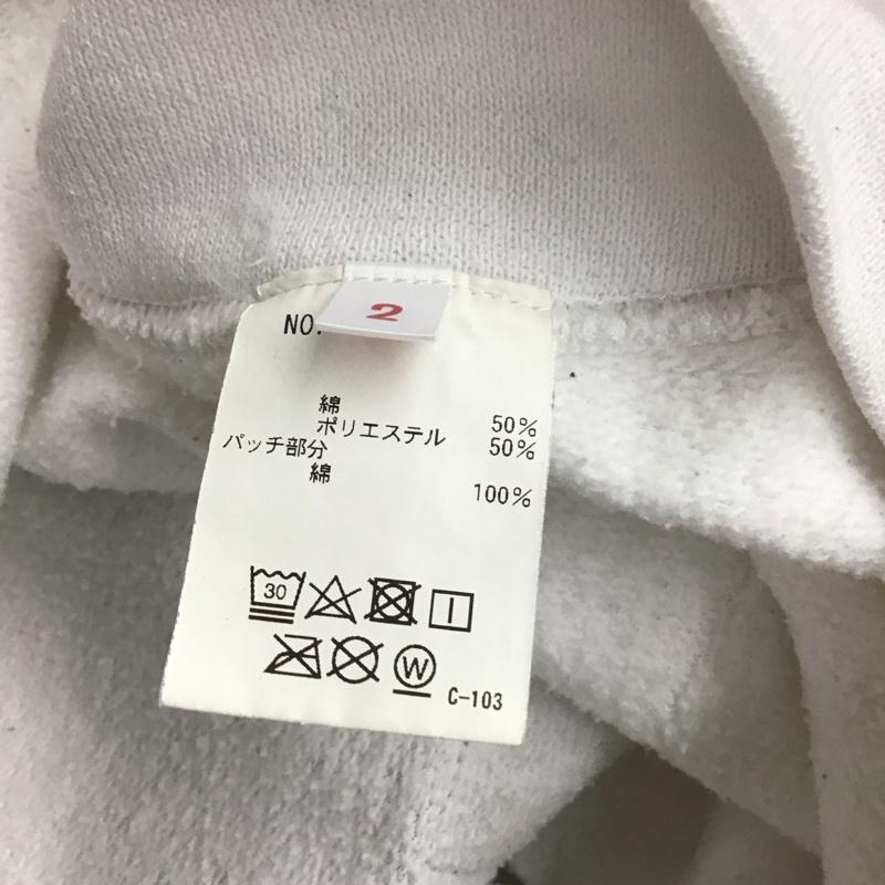 ハリウッドランチマーケット H.R MARKET トレーナー 長袖 長袖トレーナー スウェット クルーネック プルオーバー リメイク 2 ロゴ、文字 白 / ホワイト /  メンズ USED 古着 中古 10128080