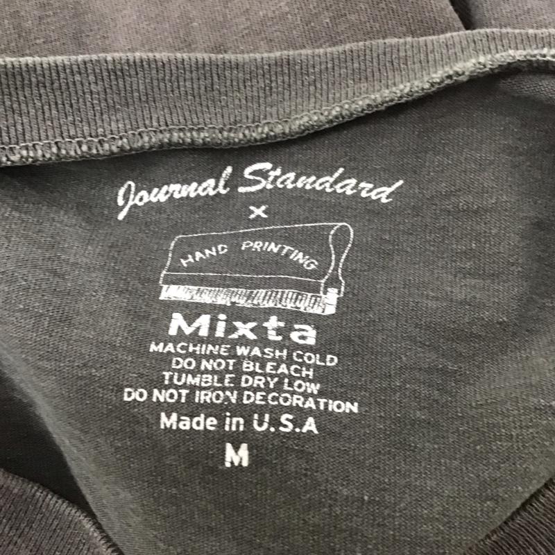ジャーナルスタンダード JOURNAL STANDARD Tシャツ 半袖 半袖カットソー プリントTシャツ クルーネックカットソー M プリント 黒 / ブラック /  メンズ USED 古着 中古 10128082