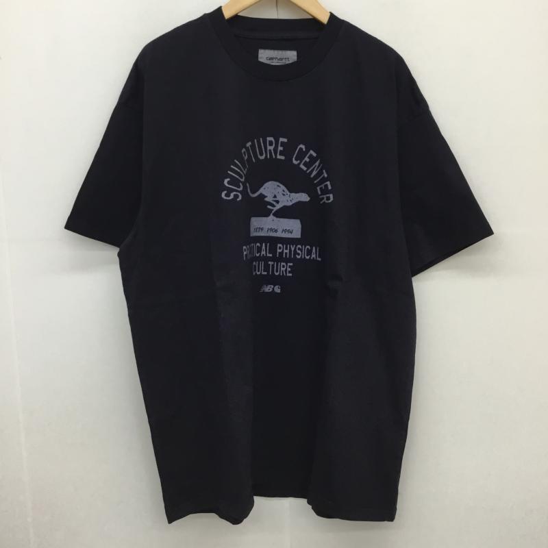 カーハート Carhartt Tシャツ 半袖 new balance ニューバランス　カーハート XL ロゴ、文字 X プリント 黒 / ブラック /  メンズ USED 古着 中古 10128085