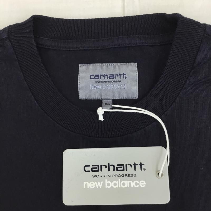 カーハート Carhartt Tシャツ 半袖 new balance ニューバランス　カーハート XL ロゴ、文字 X プリント 黒 / ブラック /  メンズ USED 古着 中古 10128085