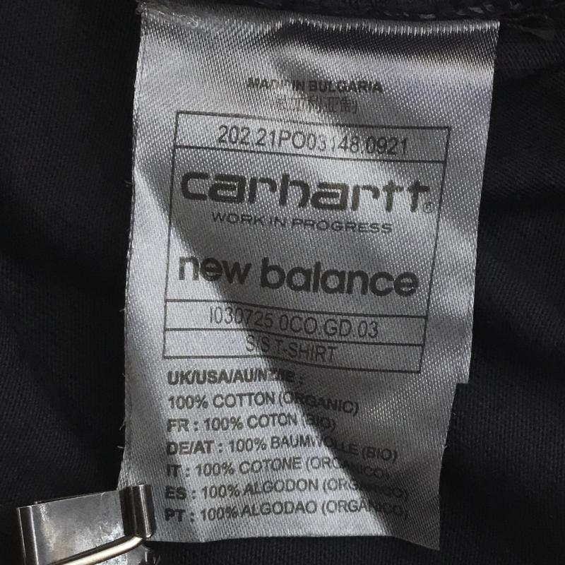 カーハート Carhartt Tシャツ 半袖 new balance ニューバランス　カーハート XL ロゴ、文字 X プリント 黒 / ブラック /  メンズ USED 古着 中古 10128085