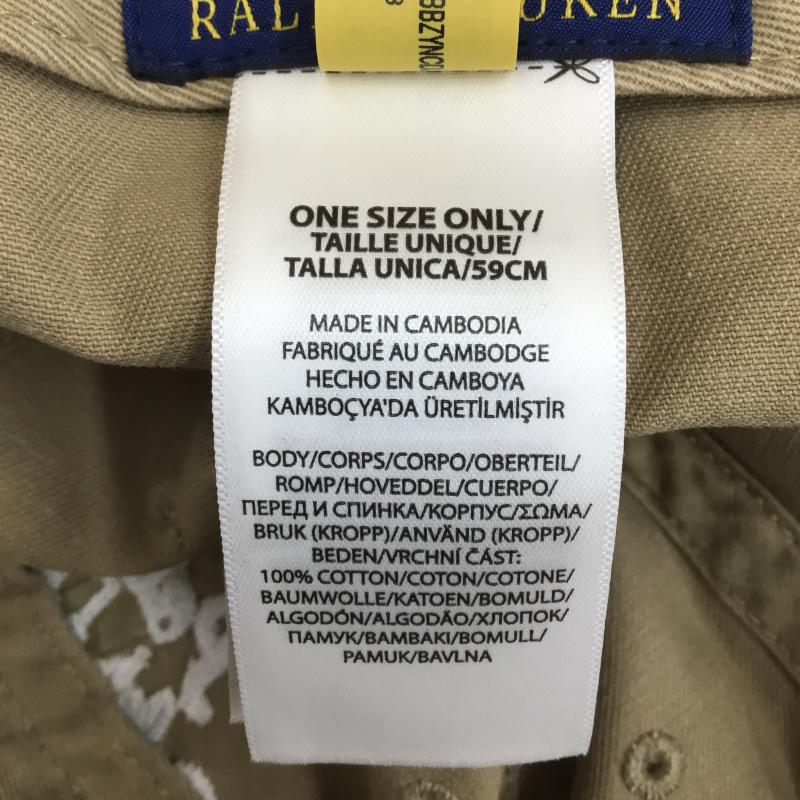 ポロラルフローレン POLO RALPH LAUREN 帽子 キャップ ポロ　ロゴ　キャップ FREE ロゴ、文字 X 刺繍 茶 / ブラウン /  メンズ USED 古着 中古 10128086