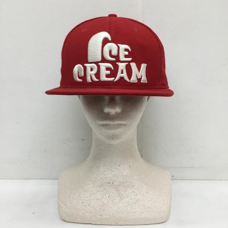 ニューエラ NEW ERA 帽子 キャップ ICE CREAM アイスクリーム　USA製 FREE ロゴ、文字 赤 / レッド /  メンズ USED 古着 中古 10128088
