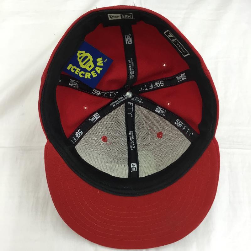 ニューエラ NEW ERA 帽子 キャップ ICE CREAM アイスクリーム　USA製 FREE ロゴ、文字 赤 / レッド /  メンズ USED 古着 中古 10128088